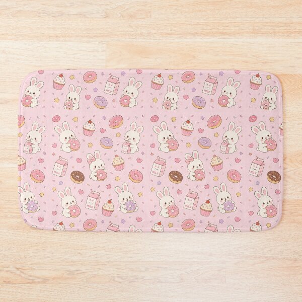 Item preview, Cute Bunny Donut Party Kawaii Pattern designed and sold by Soft Berry Studio.