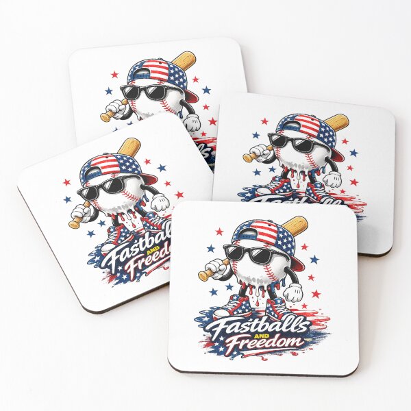 Item preview, 4th of July Patriotic Fastballs and Freedom Baseball Drip designed and sold by QuiteOrbit.
