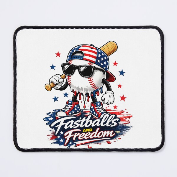 Item preview, 4th of July Patriotic Fastballs and Freedom Baseball Drip designed and sold by QuiteOrbit.