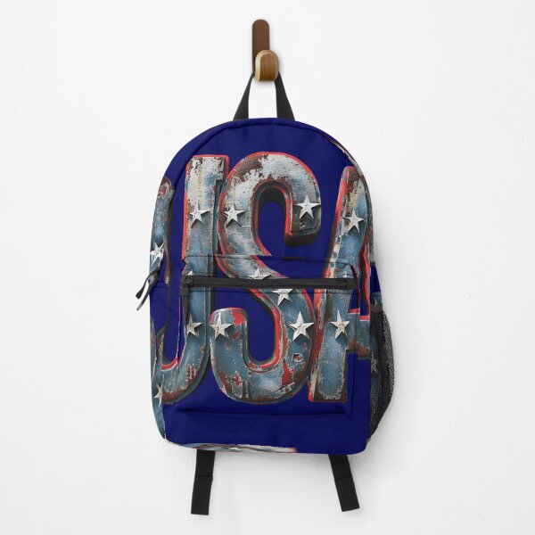 Item preview, Patriotic USA 3D Letters Distressed Metal and Stars Art designed and sold by NotasCreativa.