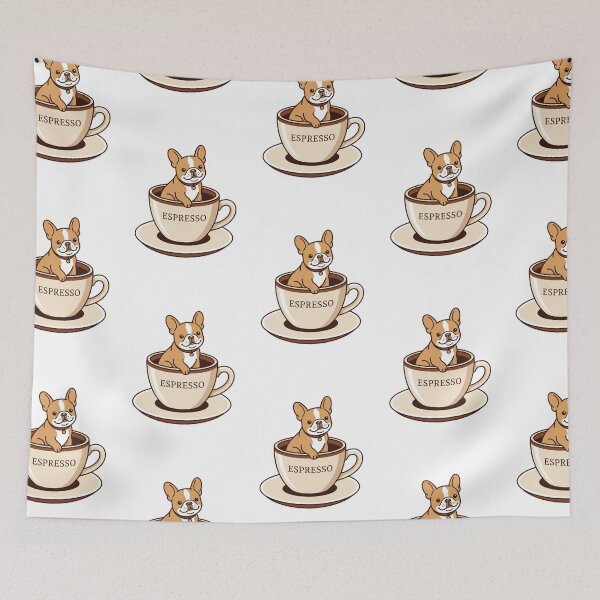 Item preview, French Bulldog Espresso Coffee Cup Minimalist Frenchie designed and sold by PictoVibe.