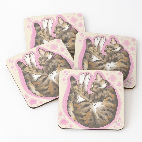 Item preview, A calico cat sleeping and dreaming designed and sold by Konopikyu.