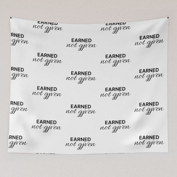 Item preview, Earned not given motivational gym quote designed and sold by Karisdesignss.