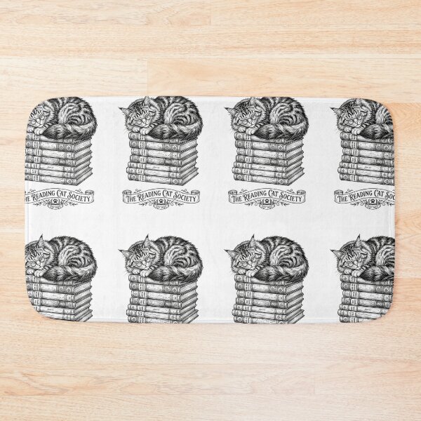 Item preview, Reading Cat Society Fluffy Maine Coon Bookworm Vintage designed and sold by PictoVibe.