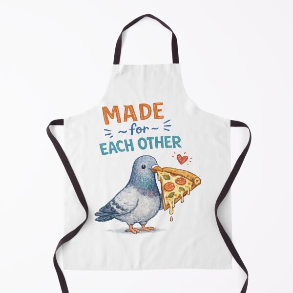 Item preview, Funny Pigeon and Pizza Made For Each Other Love Illustration designed and sold by THIENVT.