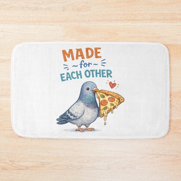 Item preview, Funny Pigeon and Pizza Made For Each Other Love Illustration designed and sold by THIENVT.