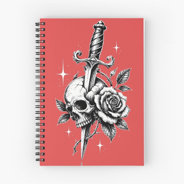 Item preview, Skull Dagger Rose designed and sold by PastelWingg.