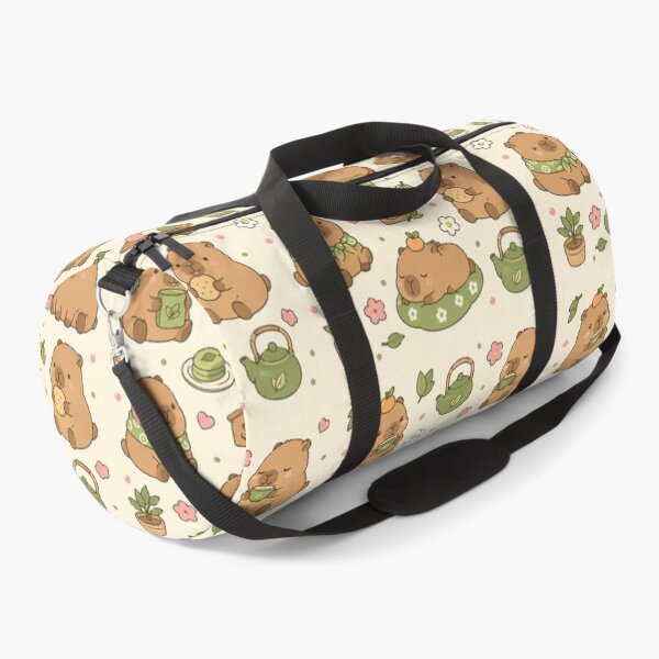 Item preview, Capybara Tea House Kawaii Pattern designed and sold by Soft Berry Studio.