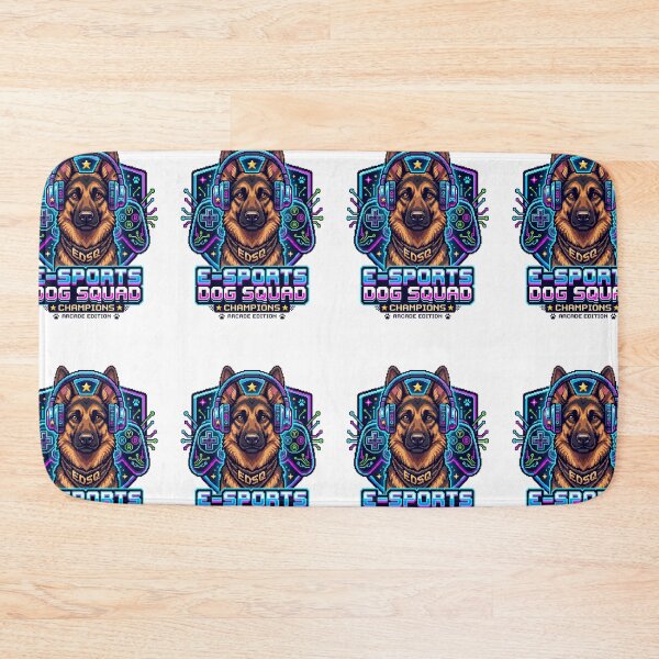 Item preview, German Shepherd Gamer E Sports Dog Squad Pixel Art designed and sold by PictoVibe.