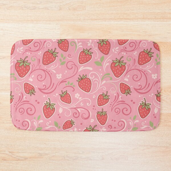 Item preview, Strawberry Swirl | Cute Strawberry Pattern Pastel Pink Cottagecore Aesthetic designed and sold by Vanilla-Girl.