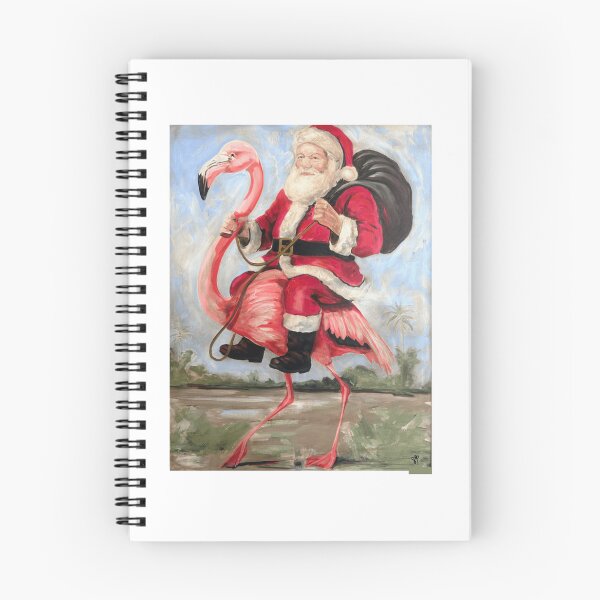 Aperçu de l'œuvre Flamants roses, le Père Noël à bord créée et vendue par keefejennifer.