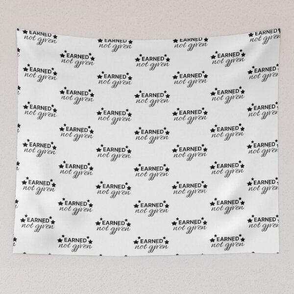 Item preview, Earned not given motivational gym quote designed and sold by Karisdesignss.