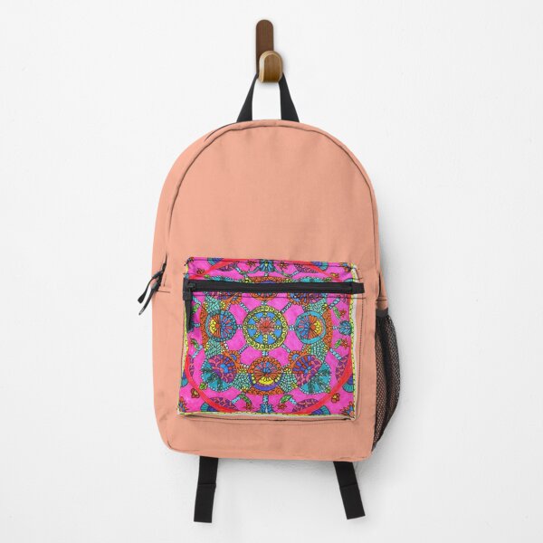 Item preview, Radiant Bloom Mandala – Hand-Drawn Floral Folk Art in Vibrant Pink designed and sold by Selena.m.studio.
