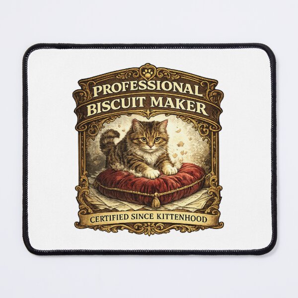 Item preview, Professional Biscuit Maker | Funny Kneading Cat Design for Cat Lovers designed and sold by MrDev.