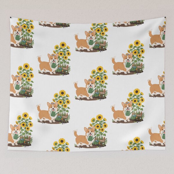 Item preview, Corgi Gardening Society Cute Sunflower Pet Green Thumb designed and sold by PictoVibe.