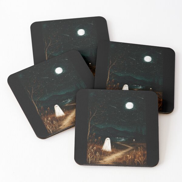 Item preview, Little Ghost on a Moonlit Path Through the Quiet Night designed and sold by ferminhays.