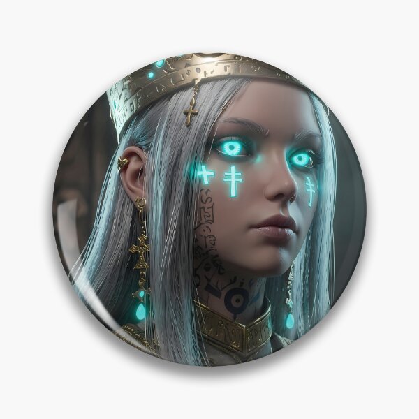 Item preview, White Priestess of the Blue Light designed and sold by GalleryBrisArt.