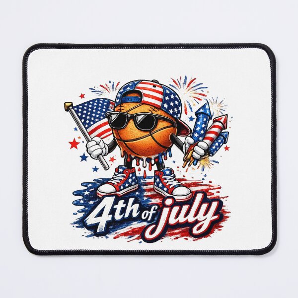 Item preview, Basketball Ice Cream Drip Patriotic American Flag 4th of July designed and sold by QuiteOrbit.