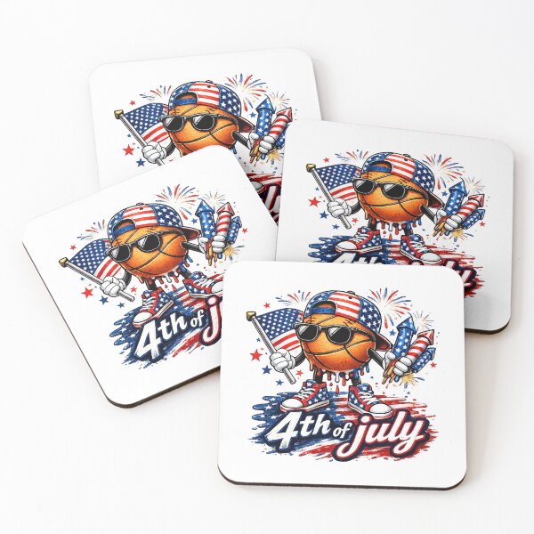 Item preview, Basketball Ice Cream Drip Patriotic American Flag 4th of July designed and sold by QuiteOrbit.