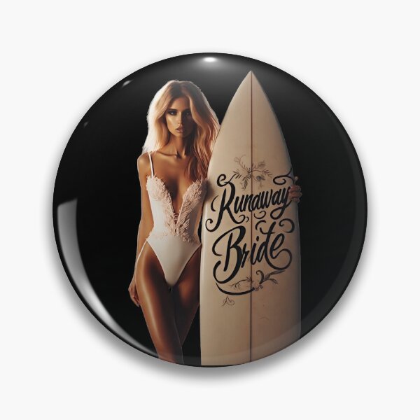 Item preview, Glamour Bride Swimsuit Surfboard Print designed and sold by Voodoo Store Paranormal Collections.