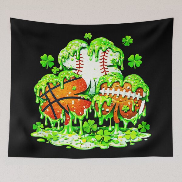 Item preview, Lucky Sports Balls with Shamrocks for St Patrick Celebration designed and sold by allistermariam.