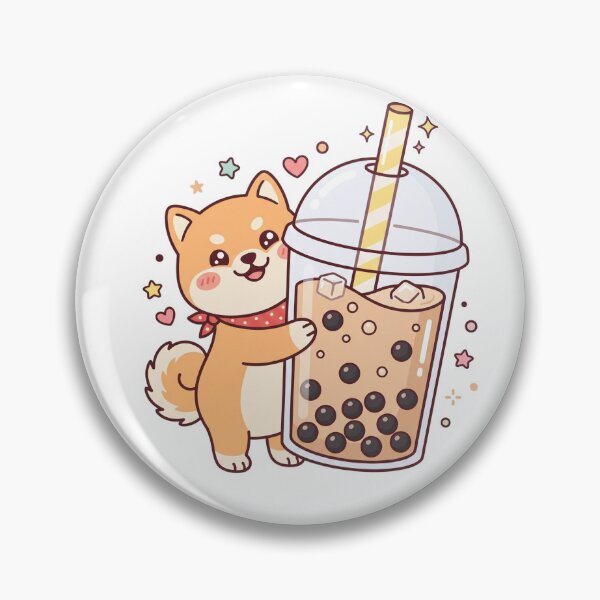 Item preview, Cute Shiba Inu Boba Milk Tea Kawaii Japanese Bubble designed and sold by PictoVibe.