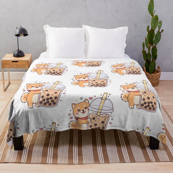Item preview, Cute Shiba Inu Boba Milk Tea Kawaii Japanese Bubble designed and sold by PictoVibe.