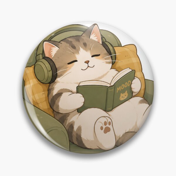 Item preview, Cozy Cat Reading designed and sold by HoloHugDesigns.