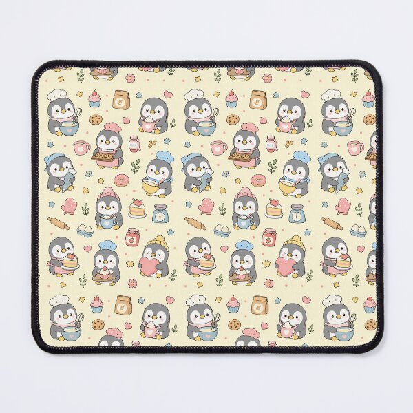 Item preview, Cute Penguin Bakery Kawaii Pattern designed and sold by Soft Berry Studio.