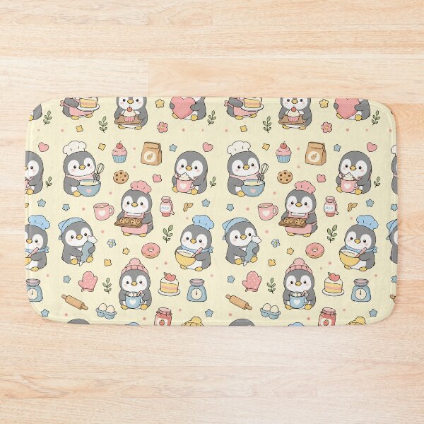 Item preview, Cute Penguin Bakery Kawaii Pattern designed and sold by Soft Berry Studio.