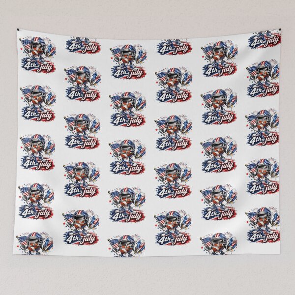 Item preview, Football Drip Ice Cream Dripping 4th of July American Flag  designed and sold by QuiteOrbit.