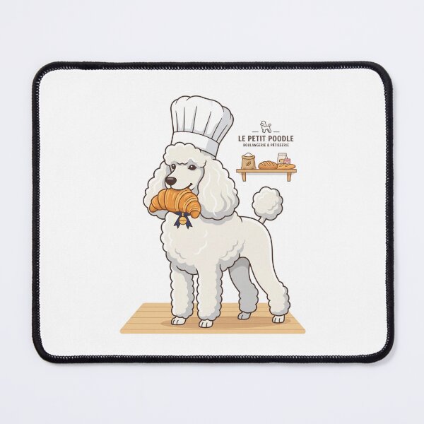Item preview, Pastry Chef Poodle Bakery French Croissant Culinary Cute designed and sold by PictoVibe.