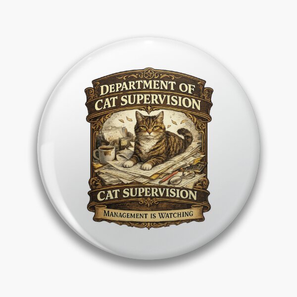 Item preview, Department of Cat Supervision | Funny Office Cat Manager Design for Cat Lovers designed and sold by MrDev.