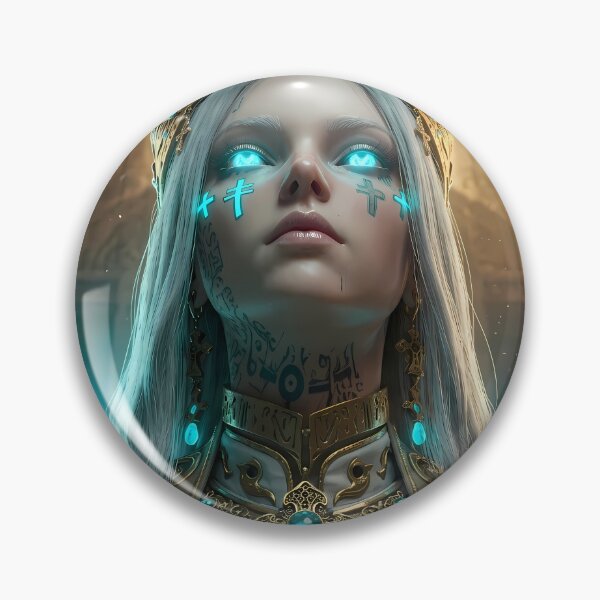 Item preview, White Priestess of the Blue Light designed and sold by GalleryBrisArt.