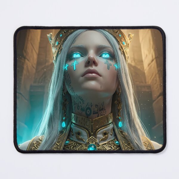 Item preview, White Priestess of the Blue Light designed and sold by GalleryBrisArt.