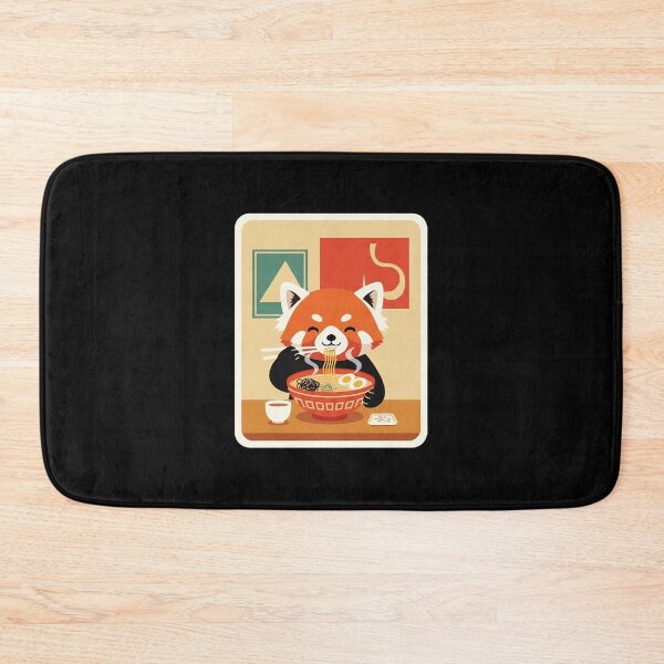 Item preview, Happy Red Panda Enjoying Ramen in a Cozy Noodle Corner designed and sold by JordynLadukeg65.