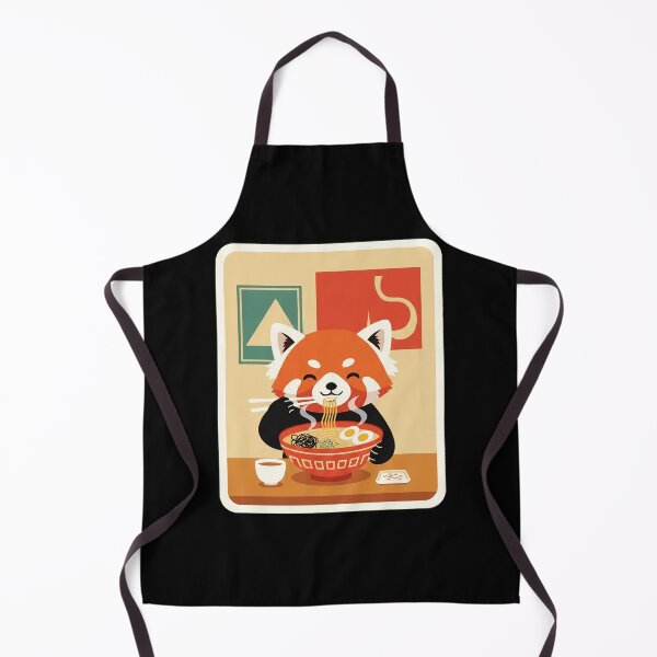 Item preview, Happy Red Panda Enjoying Ramen in a Cozy Noodle Corner designed and sold by JordynLadukeg65.
