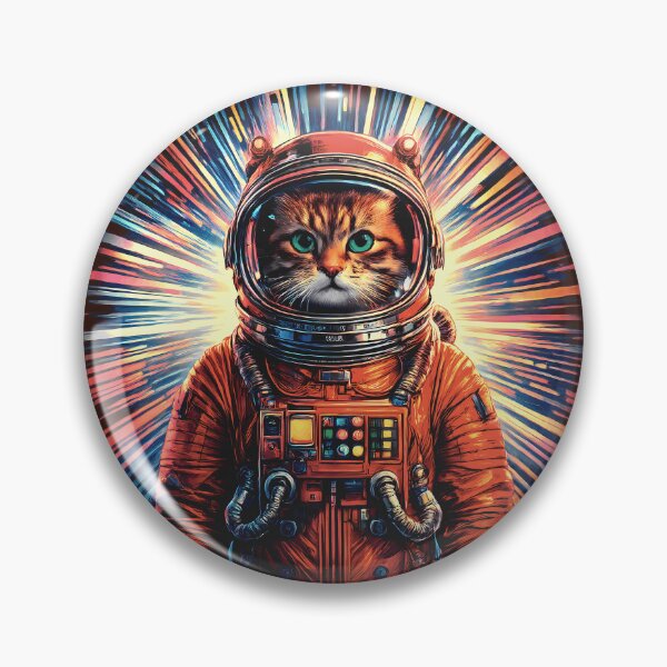 Item preview, Cat Astronaut at the Stargate designed and sold by Cathedral of Curiosity.