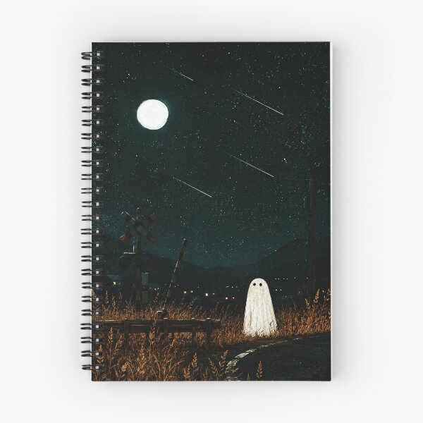 Item preview, Lonely Little Ghost Beneath Moonlit Skies Dark Night designed and sold by ferminhays.