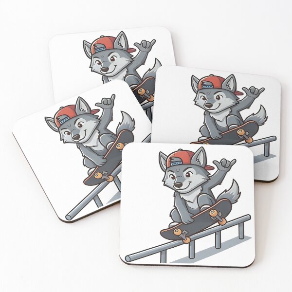 Item preview, skate wolf with cool designed and sold by ratsblack66.