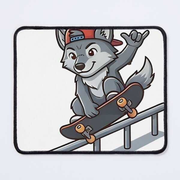 Item preview, skate wolf with cool designed and sold by ratsblack66.