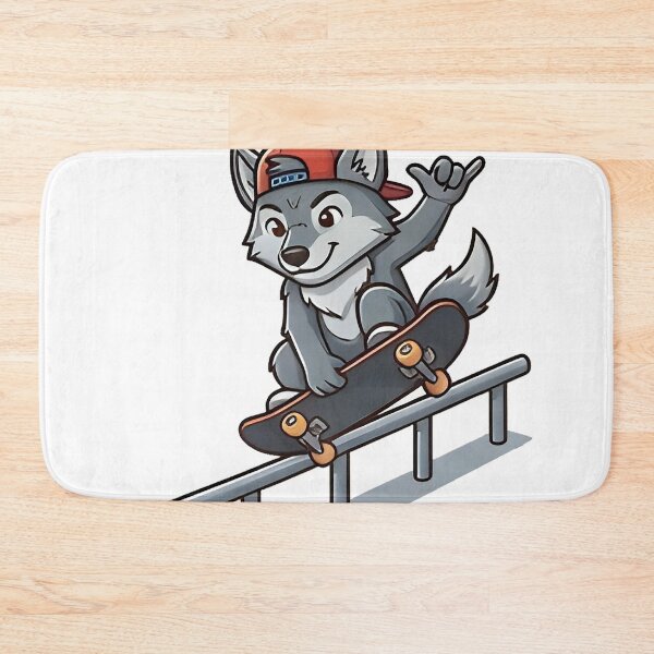 Item preview, skate wolf with cool designed and sold by ratsblack66.