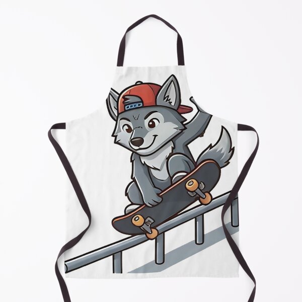 Item preview, skate wolf with cool designed and sold by ratsblack66.
