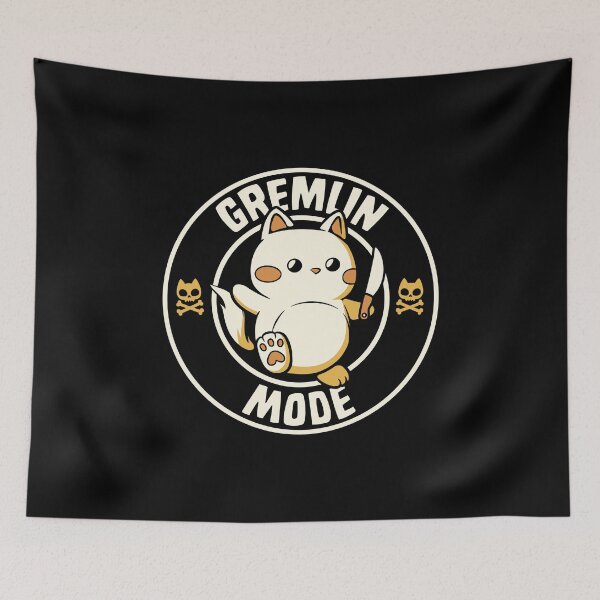 Item preview, Gremlin Mode Cat designed and sold by Tobe Fonseca®.