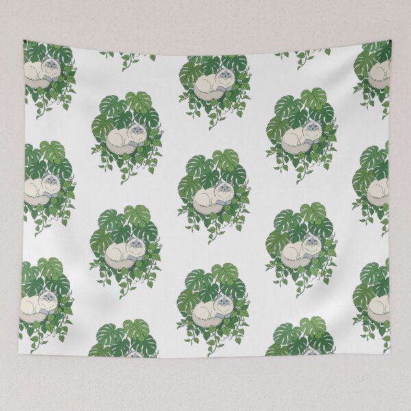 Item preview, Ragdoll Cat Plant Parent Monstera Botanical Cozy Home designed and sold by PictoVibe.