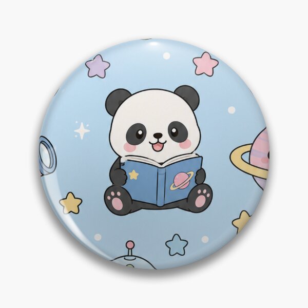 Item preview, Cute Panda Space Adventure Kawaii Pattern designed and sold by Soft Berry Studio.