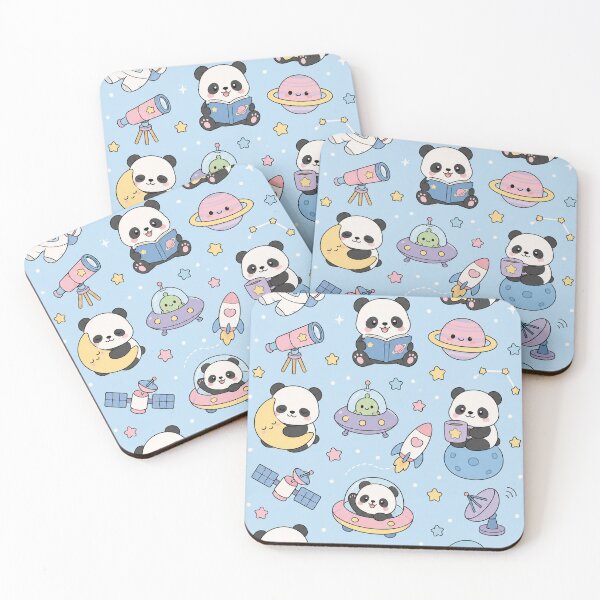 Item preview, Cute Panda Space Adventure Kawaii Pattern designed and sold by Soft Berry Studio.