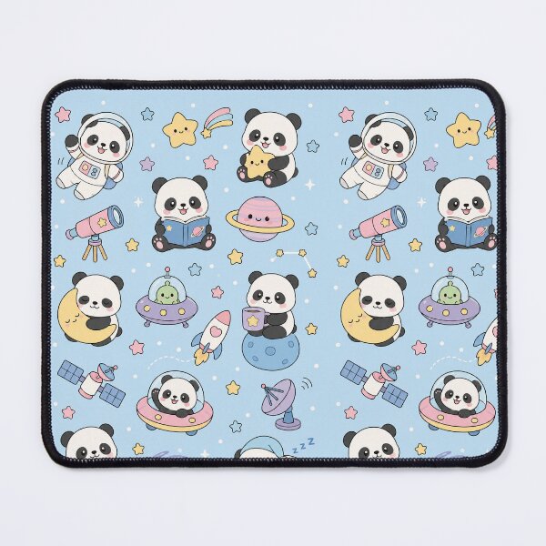 Item preview, Cute Panda Space Adventure Kawaii Pattern designed and sold by Soft Berry Studio.