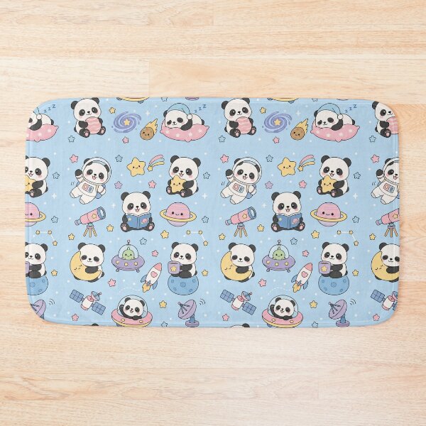 Item preview, Cute Panda Space Adventure Kawaii Pattern designed and sold by Soft Berry Studio.