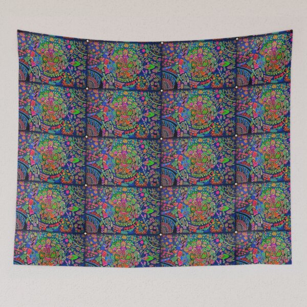Item preview, Midnight Garden of Dreams – Hand-Drawn Floral Folk Art designed and sold by Selena.m.studio.